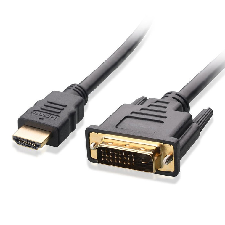 hdmi to dvi cable in black