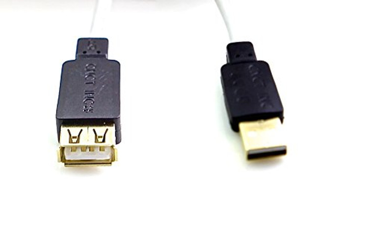 2m usb male to female extension cable in off white