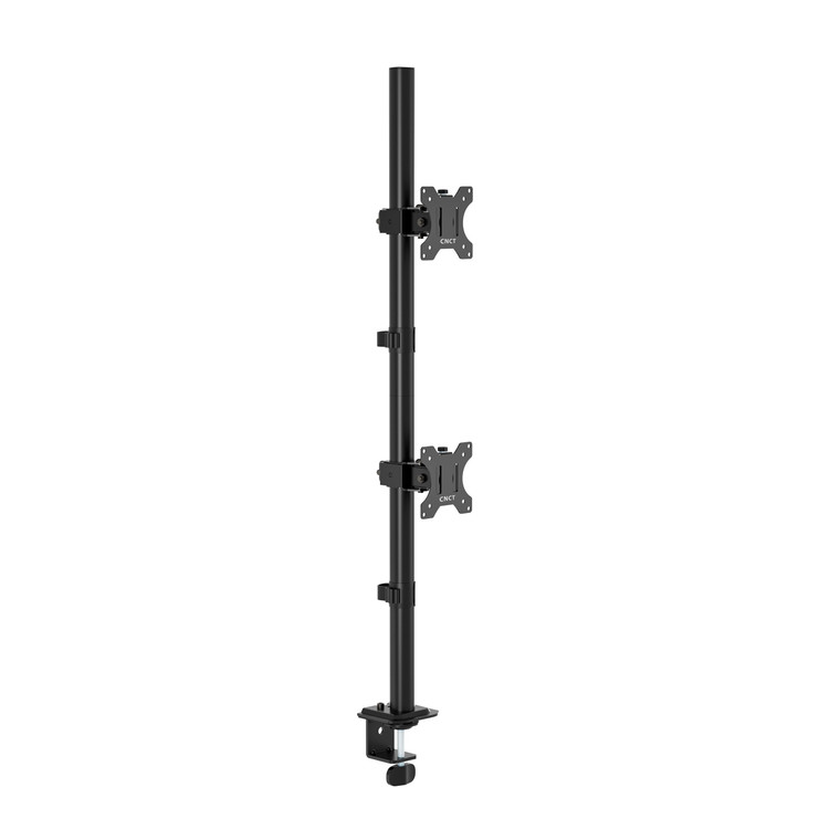 Dual Monitor Vertical Desk Mount - Clamp - 13" to 32" Displays