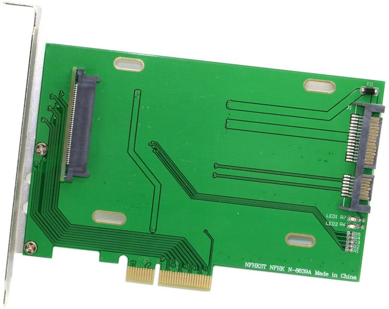 u.2 sff-8639 ssd to pcie x4 converter card with sata