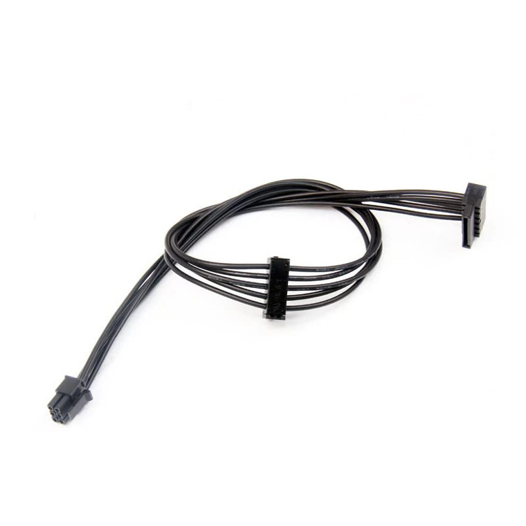 dual sata 15 pin to 6 pin micro fit cable 50cm in black