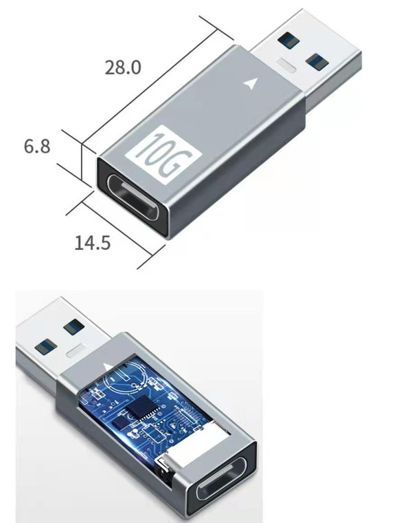 usb c female to usb  a male adapter 10g