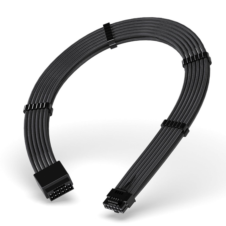 PCIe 5.0 GPU 16 pin (12+4) Extension Cable 30cm nylon