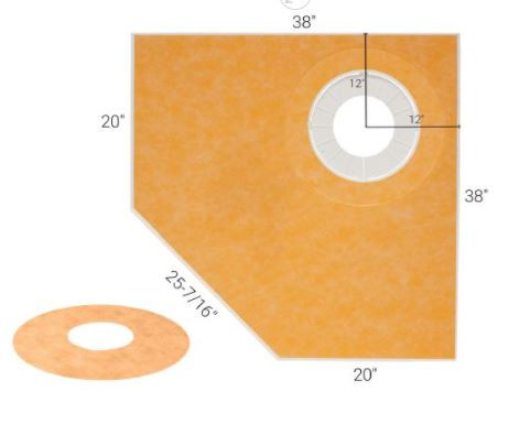 Schluter Kerdi ShowerTT Thin Tray NeoAngle Off Center Drain Milford