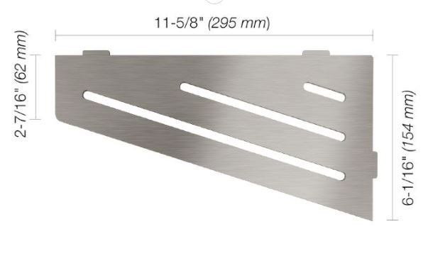 Schluter ShelfE Quadrilateral Wave Stainless Steel SES3 D10 EB