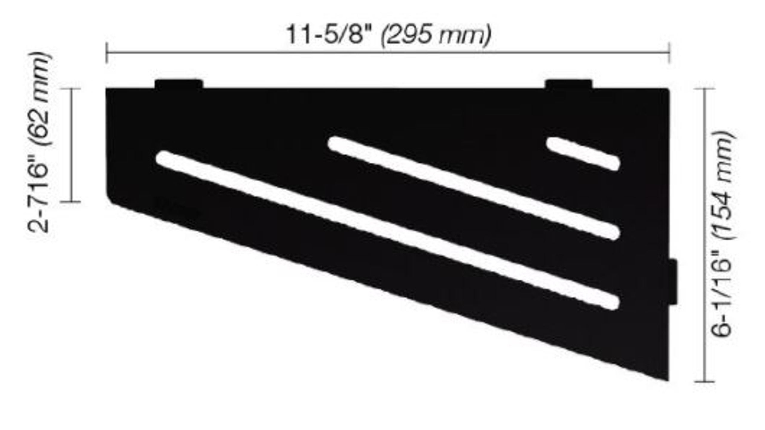 Schluter ShelfE Quadrilateral Wave Matte Black SES3 D10 MGS Milford