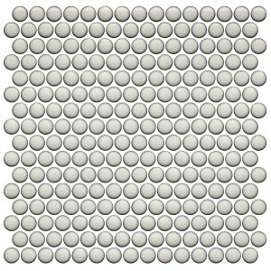 Roca CC Mosaics Plus Penny Round Bright Pearl White 12 x 12 Mosaic  Roca CC Mosaics Plus Penny Round Bright Pearl White 12 x 12 Mosaic