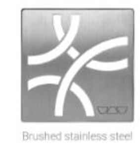 Schluter Kerdi Drain 4" Style Curve Brushed Stainless Steel(EB) KDIF4 GRK EB D6  For 2" Outlet