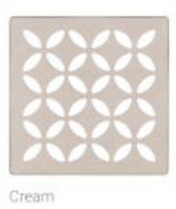 Schluter Kerdi Drain 4" Trendline Floral Cream(TSC) KDIF4 GRK TSC D5 For 2" Outlet