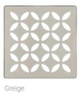 Schluter Kerdi Drain 4" Trendline Floral Greige(TSBG) KDIF4 GRK TSBG D5 For 2" Outlet