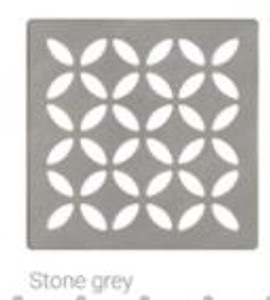Schluter Kerdi Drain 4" Trendline Floral Stone Gray(TSSG) KDIF4 GRK TSSG D5 For 2" Outlet