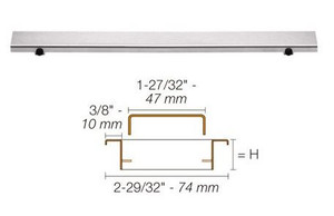 Schluter Kerdi Line Grate Assembly Solid Brushed Stainless Steel 