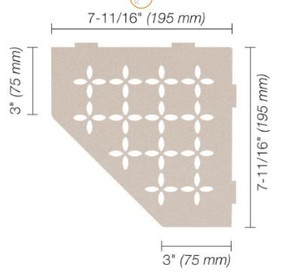 Schluter Shelf-E Pentagonal Floral Cream SES2 D5 TSC