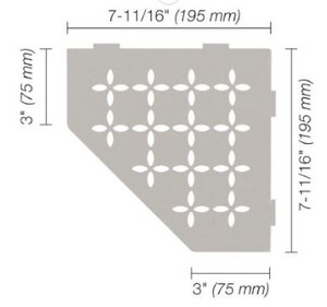 Schluter Shelf-E Pentagonal Floral Greige SES2 D5 TSBG