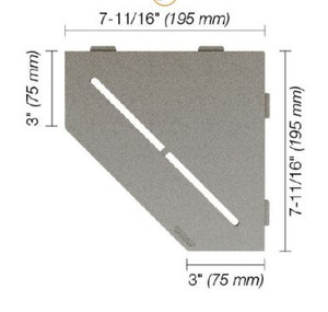 Schluter Shelf-E Pentagonal Pure Stone Grey SES2 D7 TSSG