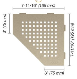 Schluter Shelf-E Pentagonal Square Cream SES2 D3 TSC