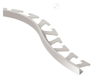 Schluter Schiene Radius 8' Satin Aluminum Profile Schluter Schiene Radius 8' Satin Aluminum Profile