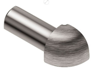 Schluter Rondec 90 Degree Outside Corner Brushed Stainless Steel Schluter Rondec 90 Degree Outside Corner Brushed Stainless Steel