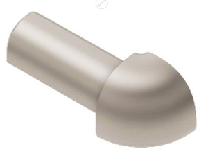 Schluter Rondec 90 Degree Outside Corner Satin Nickel Schluter Rondec 90 Degree Outside Corner Satin Nickel