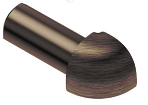 Schluter Rondec 90 Degree Outside Corner Brushed Antique Bronze Schluter Rondec 90 Degree Outside Corner Brushed Antique Bronze