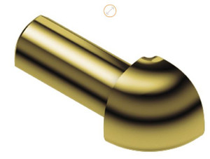 Schluter Rondec 90 Degree Outside Corner Polished Brass Schluter Rondec 90 Degree Outside Corner Polished Brass