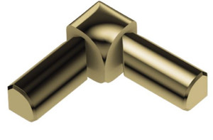 Schluter Rondec Double-Leg 90 Degree Inside Corner Polished Brass Schluter Rondec Double-Leg 90 Degree Inside Corner Polished Brass