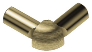Schluter Rondec Double-Leg 90 Degree Outside Corner Brushed Brass Schluter Rondec Double-Leg 90 Degree Outside Corner Brushed Brass
