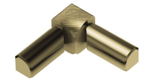 Schluter Rondec Double-Leg 90 Degree Inside Corner Brushed Brass Schluter Rondec Double-Leg 90 Degree Inside Corner Brushed Brass