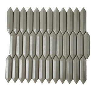 Roca CC Mosaics Plus 3D Picket Bright Tender Gray 12 x 12 Mosaic  Roca CC Mosaics Plus 3D Picket Bright Tender Gray 12 x 12 Mosaic
