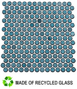 GT Glass Greenwich Pennyround Lafayette Blue GR-884 GT Glass Greenwich Pennyround Lafayette Blue GR-884