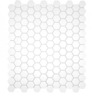 Splash Cascade 1" Hexagon White