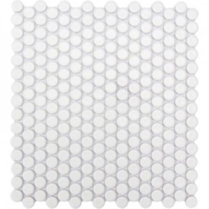 Splash Cascade Penny Round White Matte Splash Cascade Penny Round White Matte