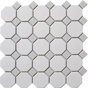 Splash Cascade Octagon White & Gray Splash Cascade Octagon White & Gray