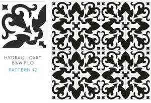 Valmori Hydraulicart B&W Floreal Pattern 12