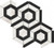 Roca Rockart Hexagon Black & White Marble 9 x 12 Mosaic 