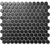 Roca CC Mosaics Hexagon 1" Black 12 x 12 Matte Mosaic 