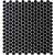 Roca CC Mosaics Penny Round Matte Black 12 x 12 Mosaic 