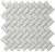 Roca CC Mosaics Diamond Herringbone Bright White 12 x 12 Mosaic 