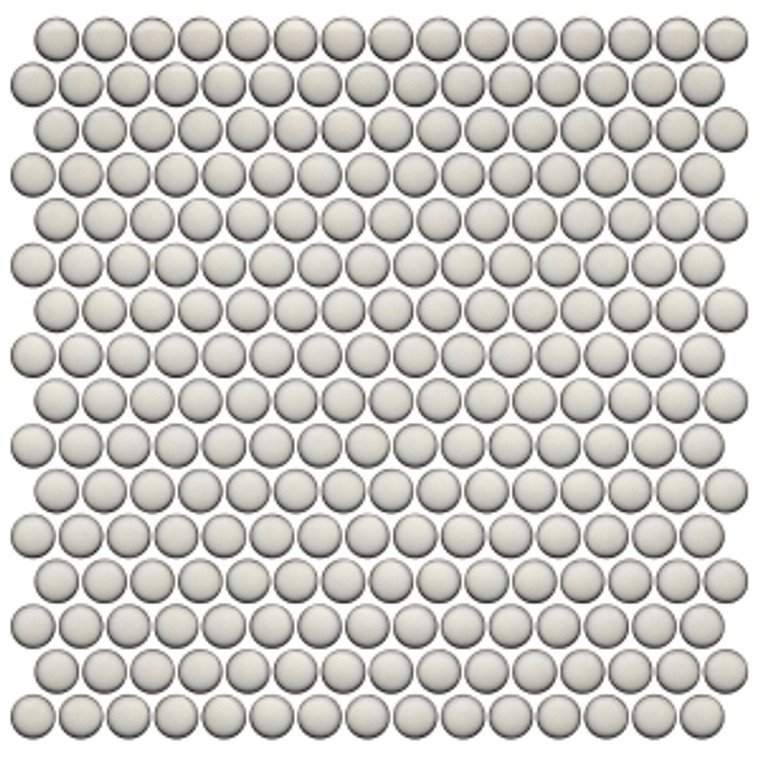 Roca CC Mosaics Plus Penny Round Bright Pearl White 12 x 12 Mosaic 