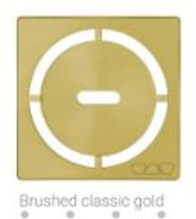 Schluter Kerdi Drain 4" Style Pure Brushed Classic Gold(EBCG) KDIF4 GRK EBCG D8 For 2" Outlet