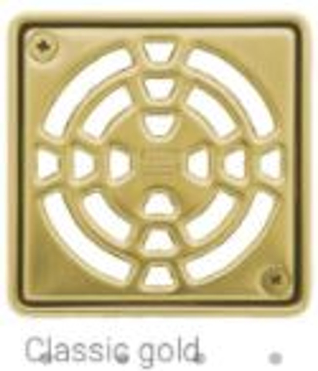 Schluter Kerdi Drain 4" Classic Classic Gold(ECG) KD4 GRK ECG For 2" Outlet