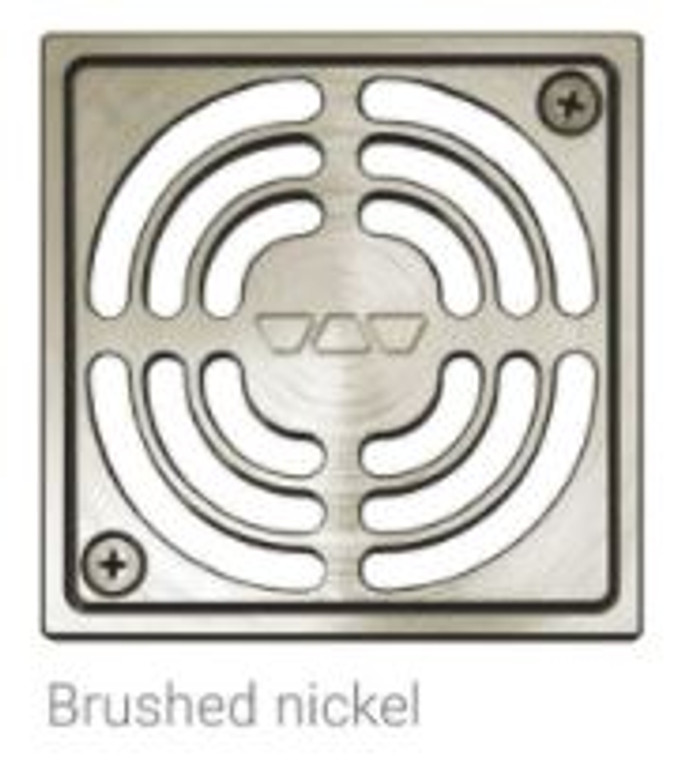 Schluter Kerdi Drain 4" Contour Brushed Nickel(ATGB) KD4 GRK ATGB For 2" Outlet