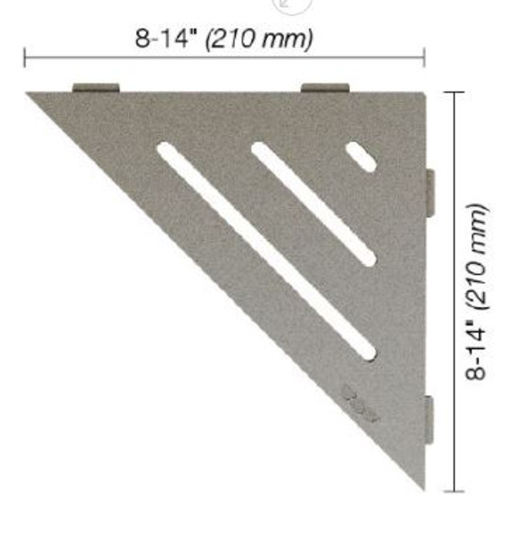 Schluter Shelf-E Triangular Wave Stone Grey SES1 D10 TSSG
