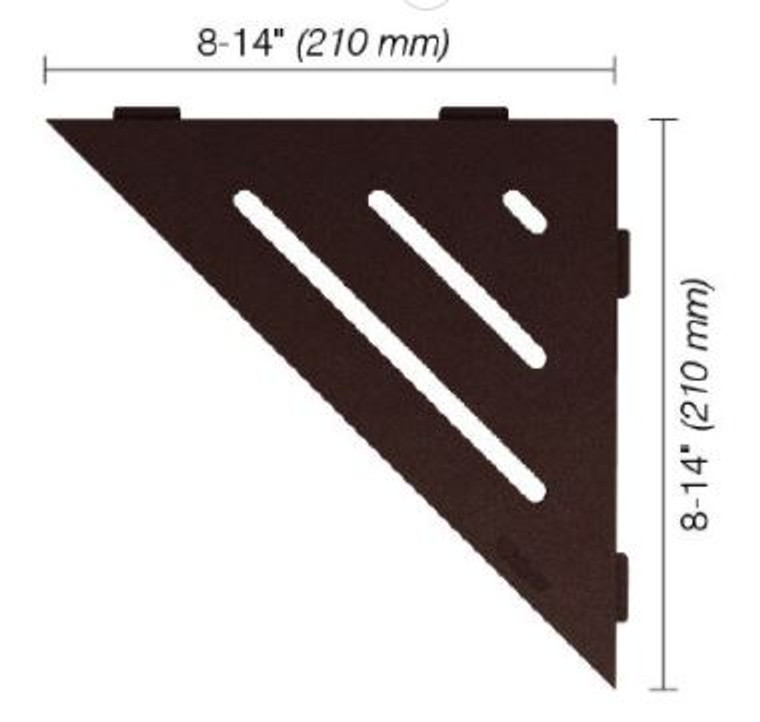 Schluter Shelf-E Triangular Wave Bronze SES1 D10 TSOB