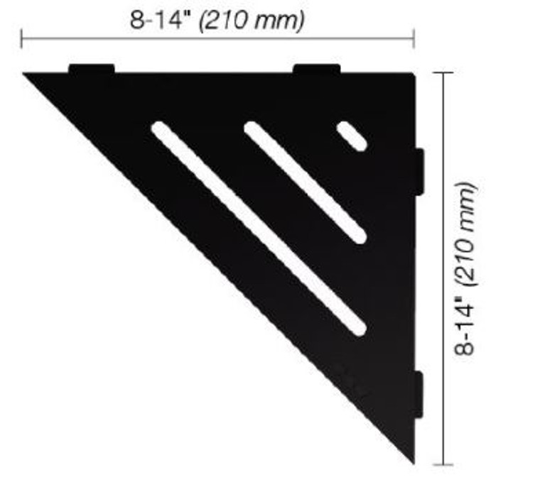 Schluter Shelf-E Triangular Wave Matte Black SES1 D10 MGS