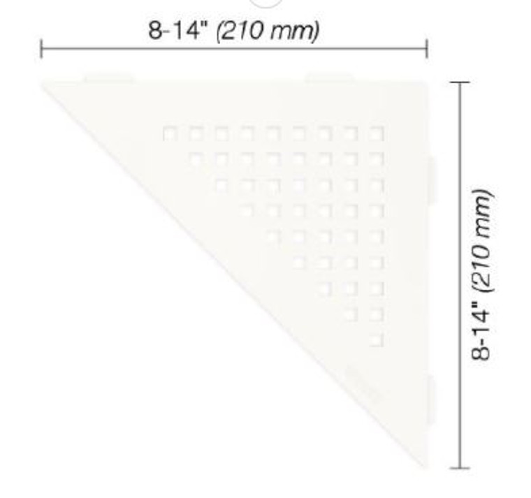 Schluter Shelf-E Triangular Square Matte White SES1 D3 MBW
