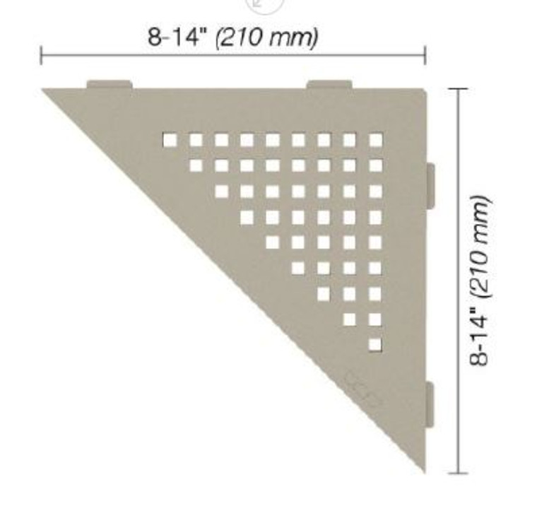 Schluter Shelf-E Triangular Square Greige SES1 D3 TSBG