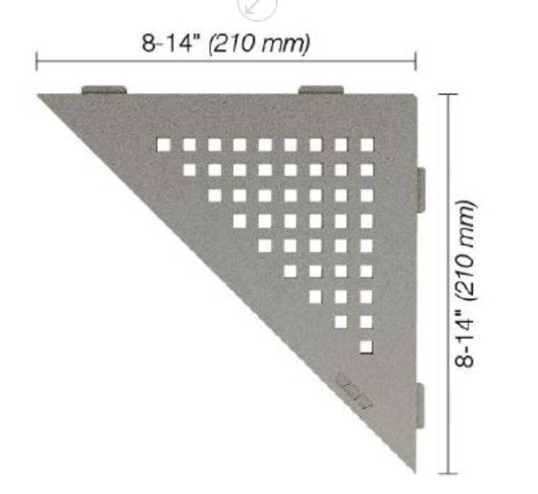Schluter Shelf-E Triangular Square Stone Grey SES1 D3 TSSG