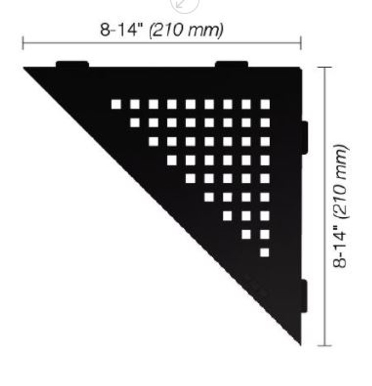 Schluter Shelf-E Triangular Square Matte Black SES1 D3 MGS