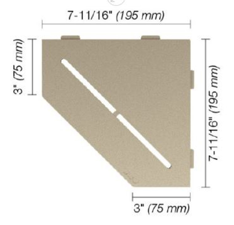 Schluter Shelf-E Pentagonal Pure Cream SES2 D7 TSC